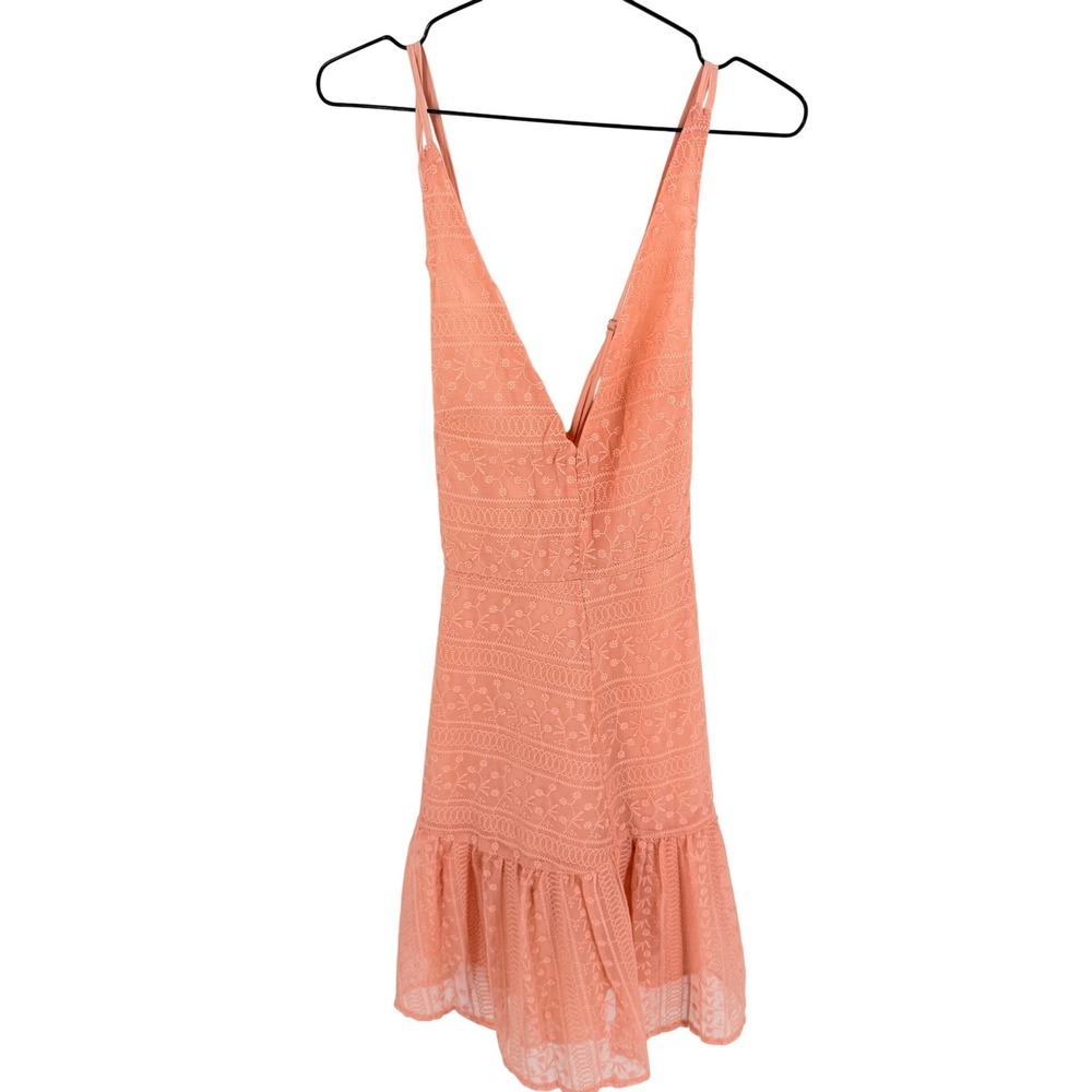 CLEARANCE Fanco Peach Lace‎ Mini Dress Size M Coquette Whimsical Ethereal